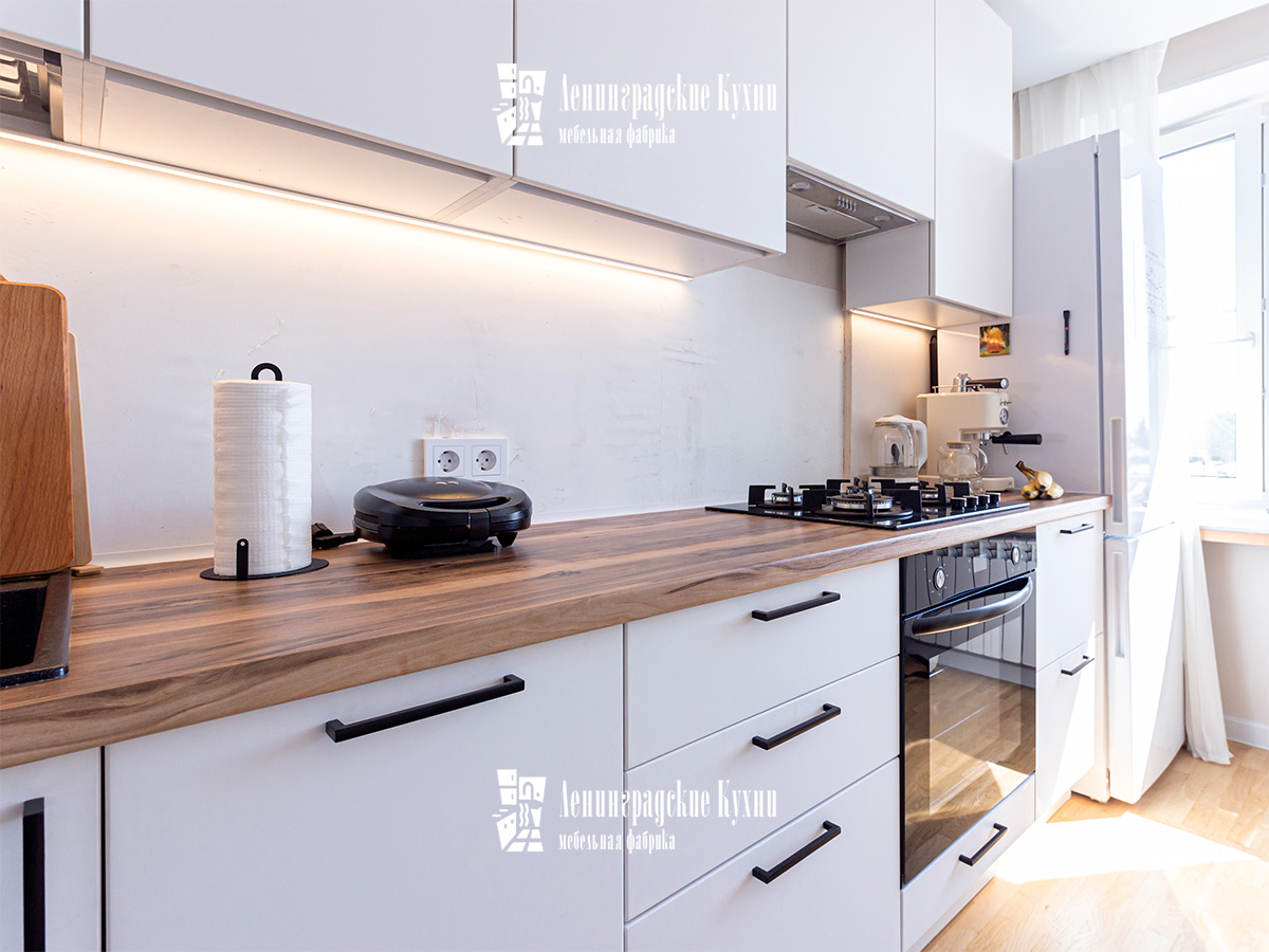 Кухня Клавдия белая из МДФ, фото